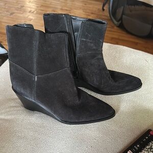 Vince black suede ankle boots